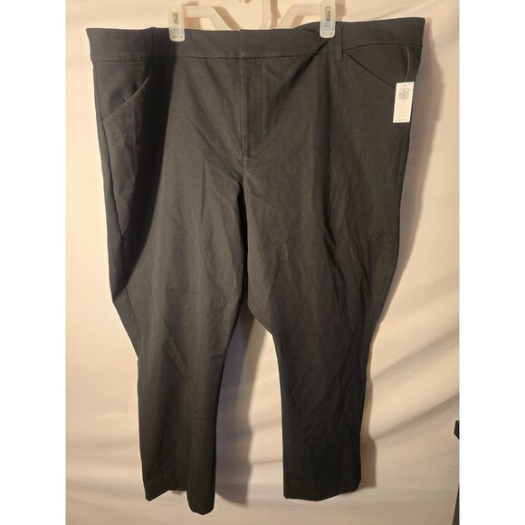 New Old Navy Womens Plus Size 28 4X Black Pixie Pants Skinny Mid Rise Trousers - Picture 1 of 2
